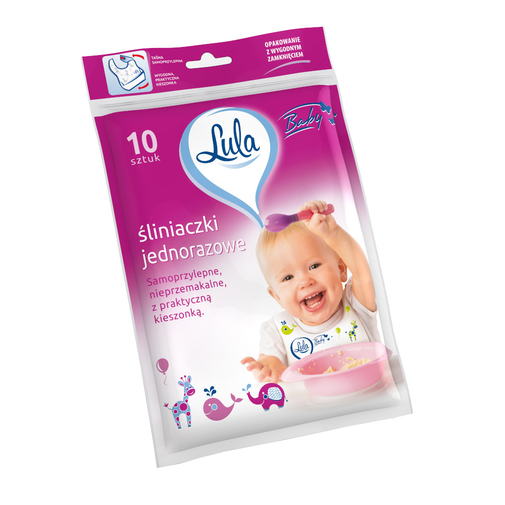 LULA BABY Śliniaczki jednorazowe 10 szt.